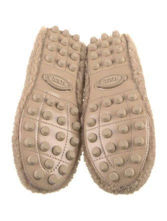 Tod's Shearling Slingback Flats