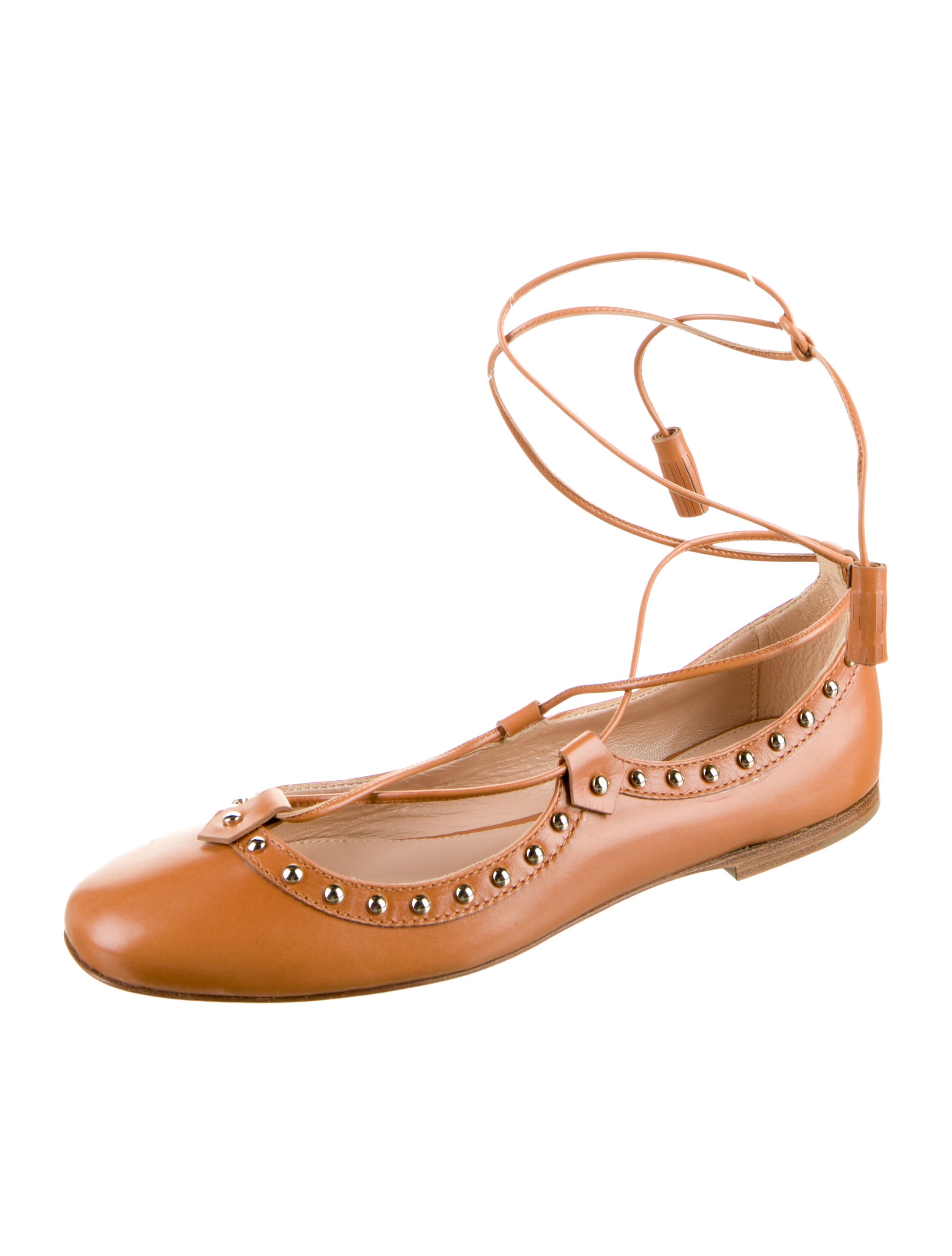 Tod's Leather Studded Accents Ballet Flats