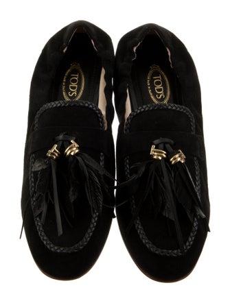 Tod's Suede Tassel Accents Loafers