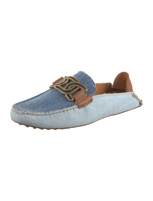 Tod's Denim Colorblock Pattern Loafers