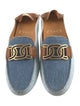 Tod's Denim Colorblock Pattern Loafers
