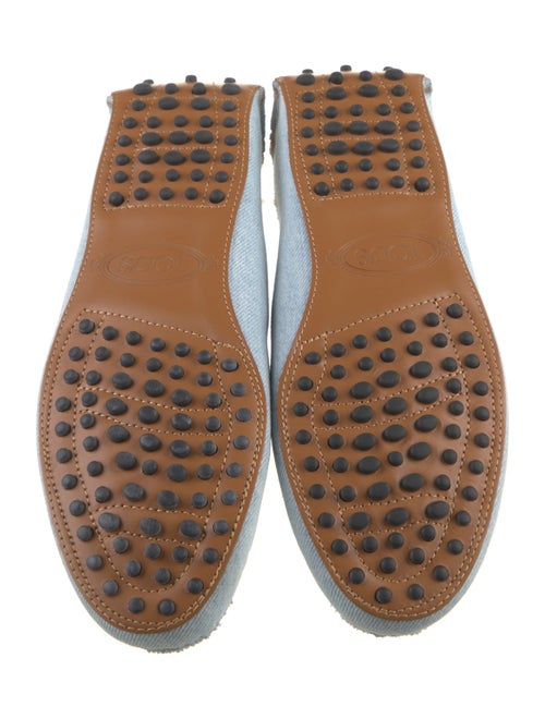 Tod's Denim Colorblock Pattern Loafers