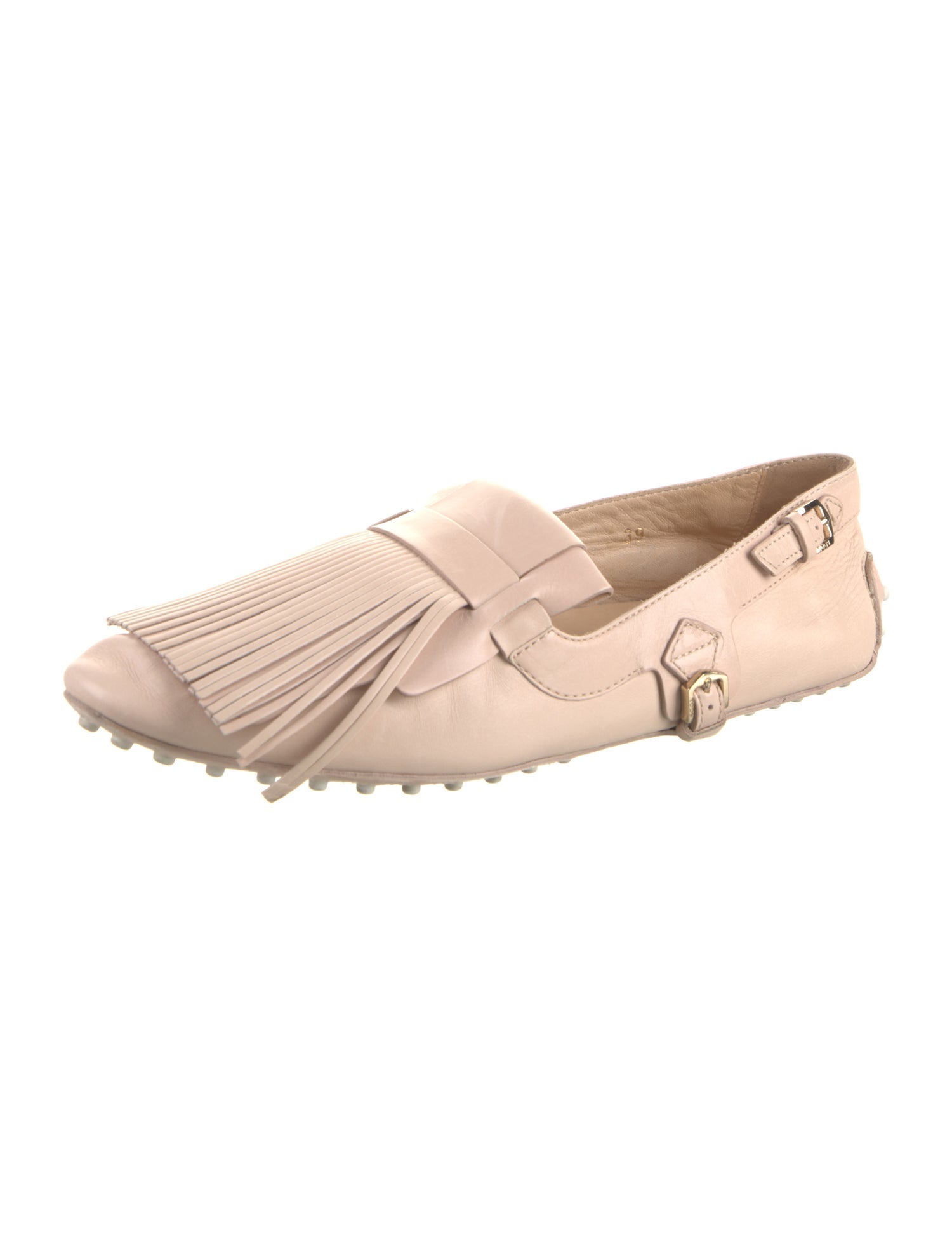 Tod's Leather Beaded Accents Loafers