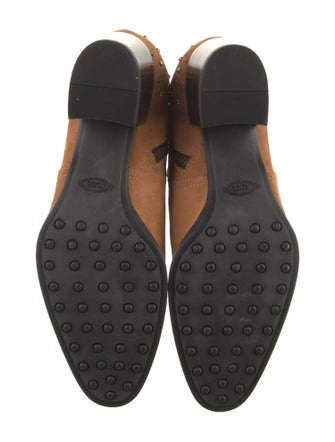 Tod's Suede Colorblock Pattern Chelsea Boots