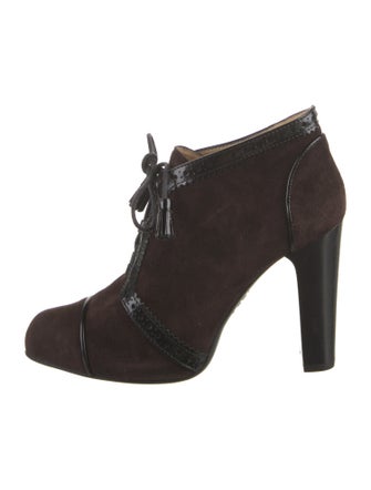 Tod's Suede Lasercut Accents Lace-Up Boots
