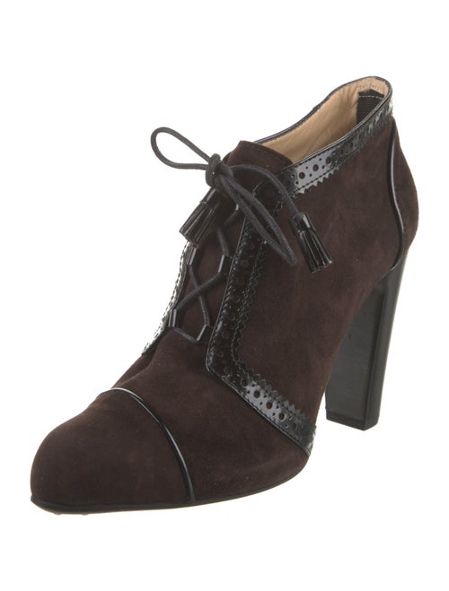 Tod's Suede Lasercut Accents Lace-Up Boots