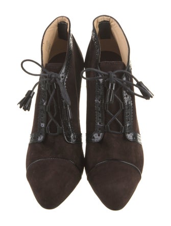 Tod's Suede Lasercut Accents Lace-Up Boots