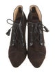 Tod's Suede Lasercut Accents Lace-Up Boots