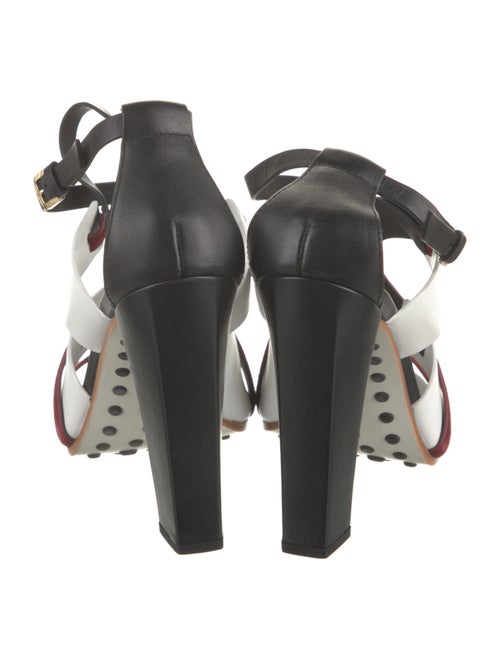 Tod's Suede Colorblock Pattern Sandals