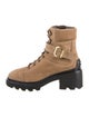 Tod's Suede Leather Trim Embellishment Combat Boots