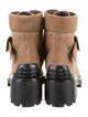 Tod's Suede Leather Trim Embellishment Combat Boots