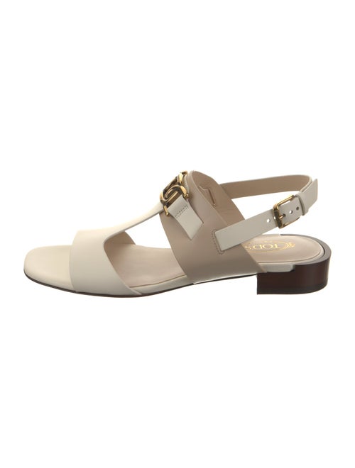 Tod's Leather T-Strap Sandals