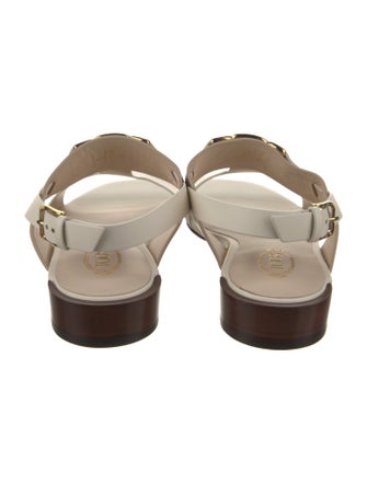 Tod's Leather T-Strap Sandals