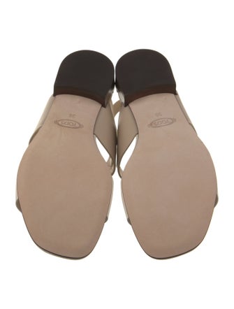 Tod's Leather T-Strap Sandals