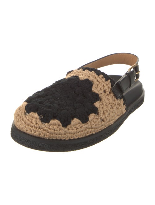 Tod's Raffia Colorblock Pattern Slingback Flats