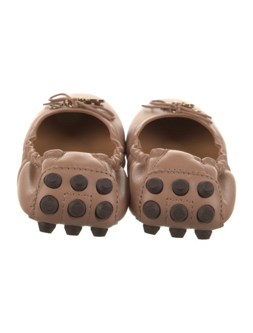 Tod's Leather Chain-Link Accents Ballet Flats