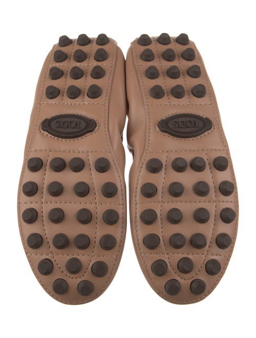 Tod's Leather Chain-Link Accents Ballet Flats