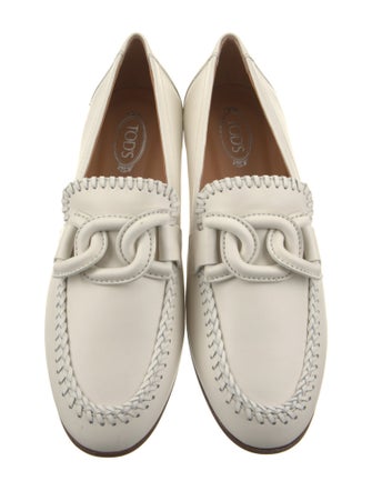 Tod's Leather Whipstitch Trim Loafers