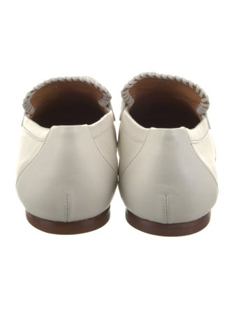 Tod's Leather Whipstitch Trim Loafers