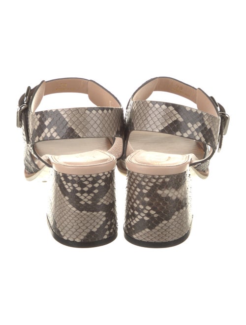 Tod's Python Animal Print Sandals