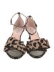 Tod's Ponyhair Animal Print Sandals
