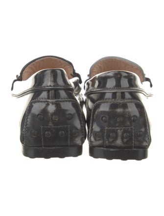 Tod's Patent Leather Crystal Embellishments Loafers
