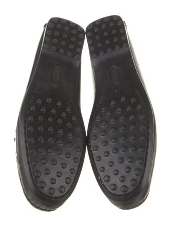 Tod's Patent Leather Crystal Embellishments Loafers
