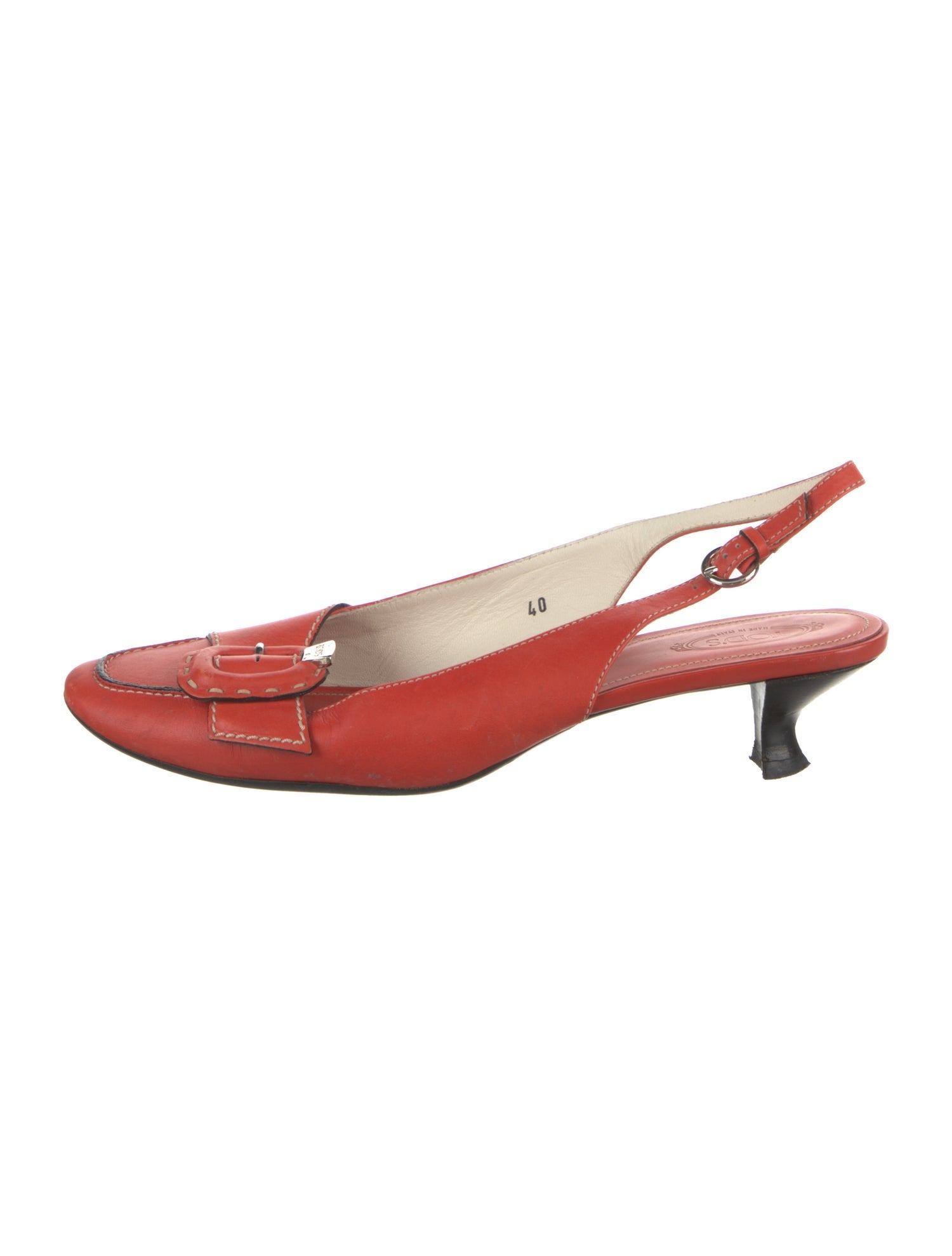 Tod's Leather Slingback Pumps