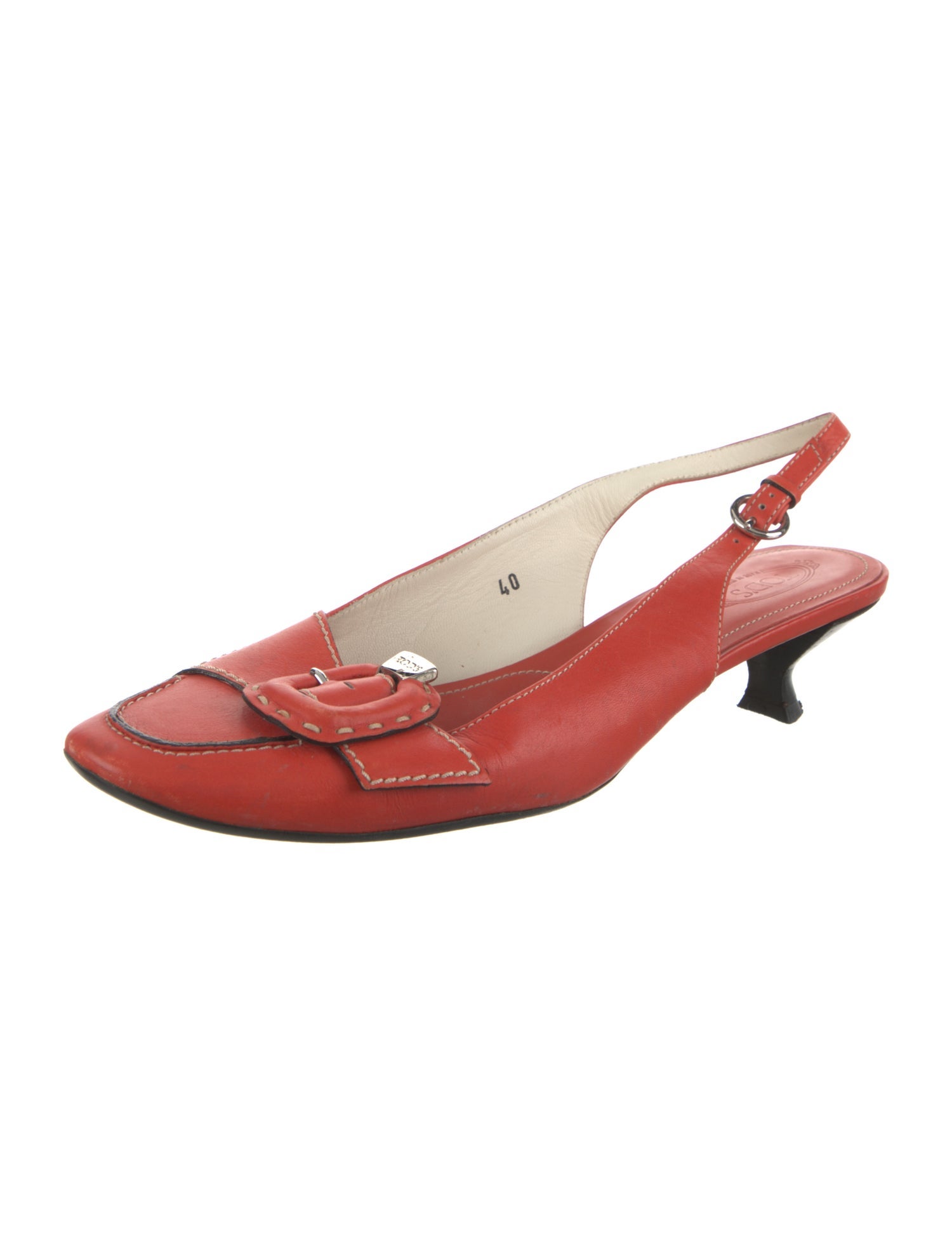 Tod's Leather Slingback Pumps