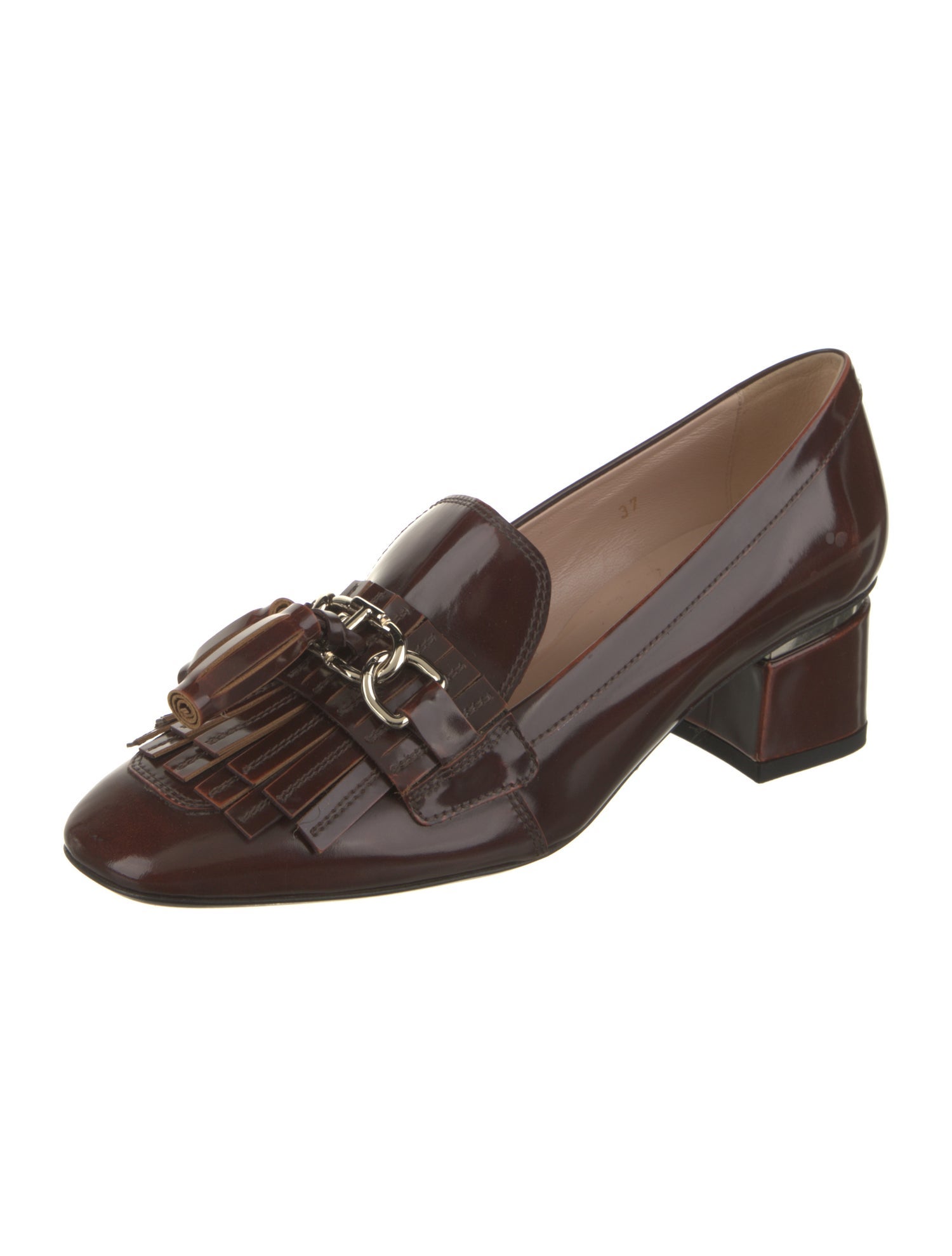 Tod's Leather Fringe Trim Accent Pumps w/ Tags