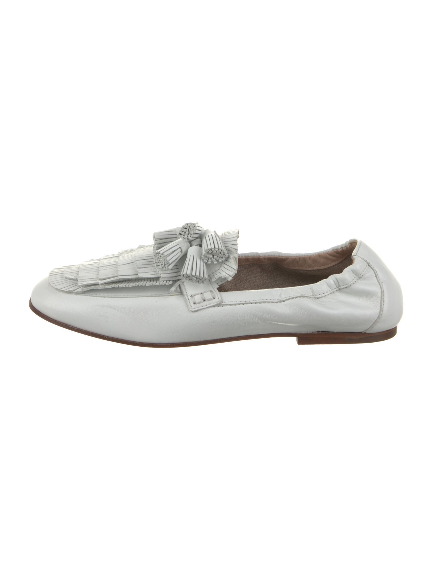 Tod's Leather Fringe Trim Accent Loafers w/ Tags