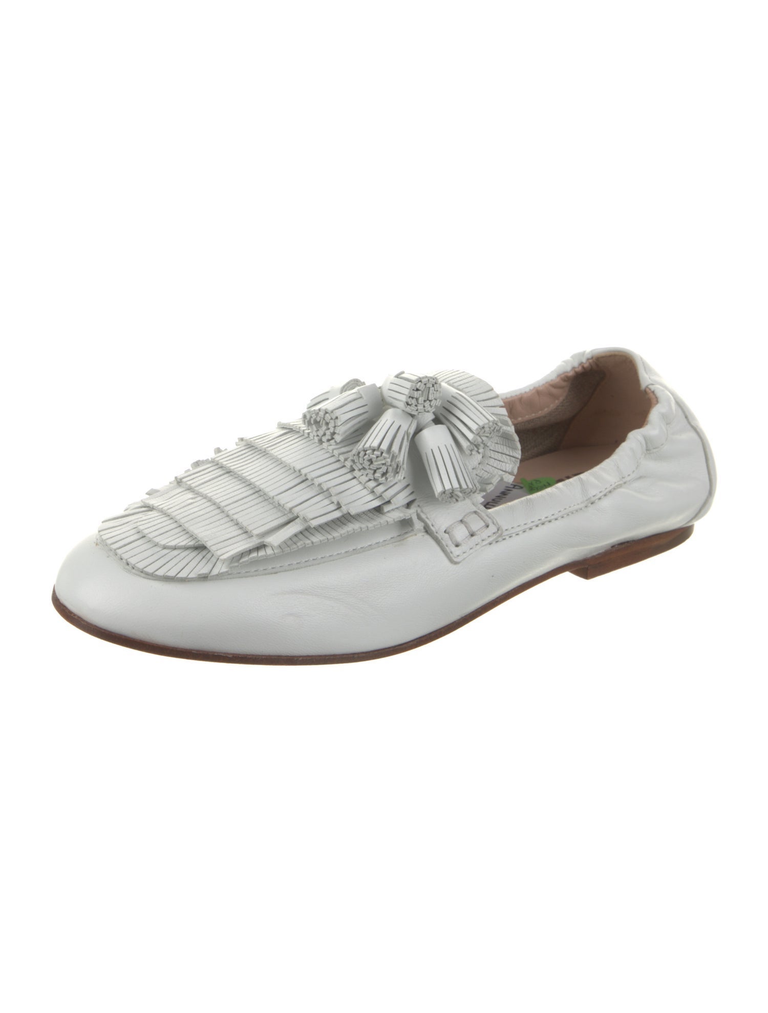 Tod's Leather Fringe Trim Accent Loafers w/ Tags