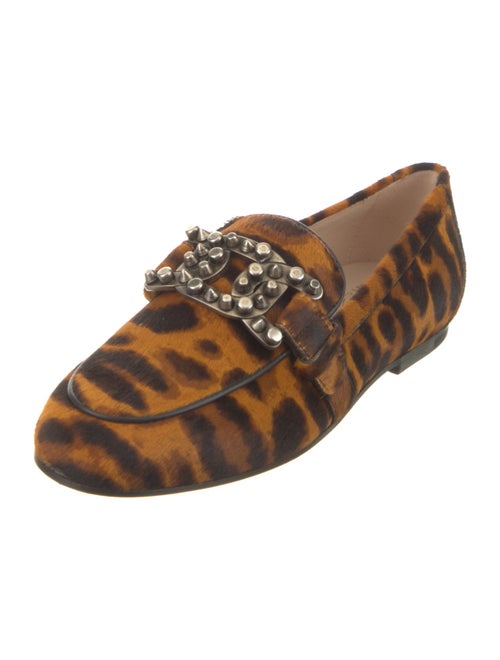 Tod's Ponyhair Animal Print Loafers