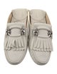 Tod's Leather Fringe Trim Accent Mules
