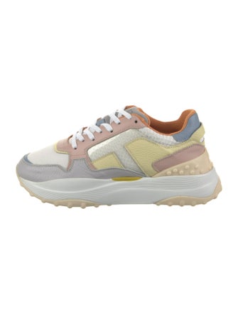 Tod's Leather Colorblock Pattern Chunky Sneakers