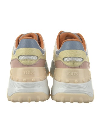 Tod's Leather Colorblock Pattern Chunky Sneakers