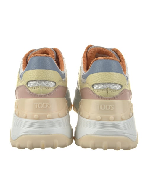 Tod's Leather Colorblock Pattern Chunky Sneakers