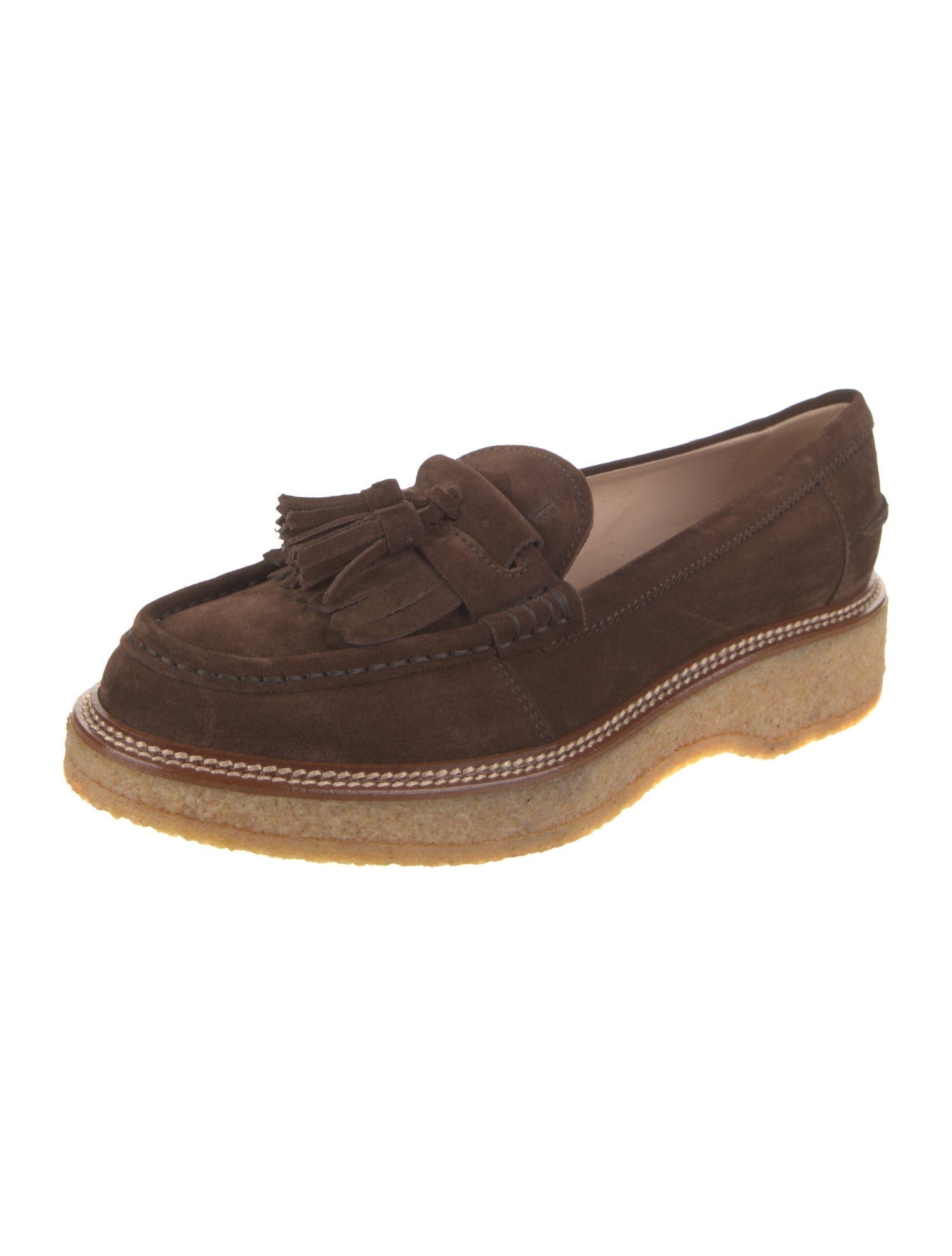 Tod's Suede Tassel Accents Loafers