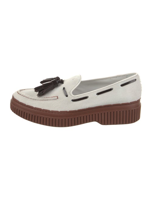 Tod's Ponyhair Tassel Accents Loafers