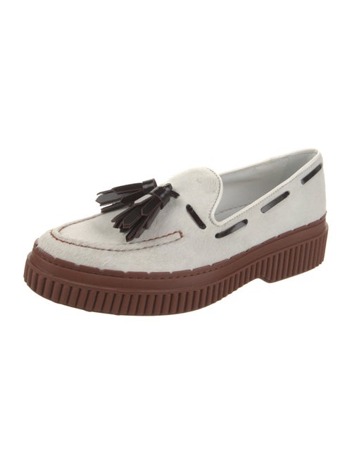 Tod's Ponyhair Tassel Accents Loafers