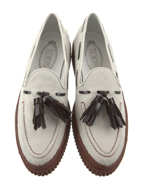 Tod's Ponyhair Tassel Accents Loafers