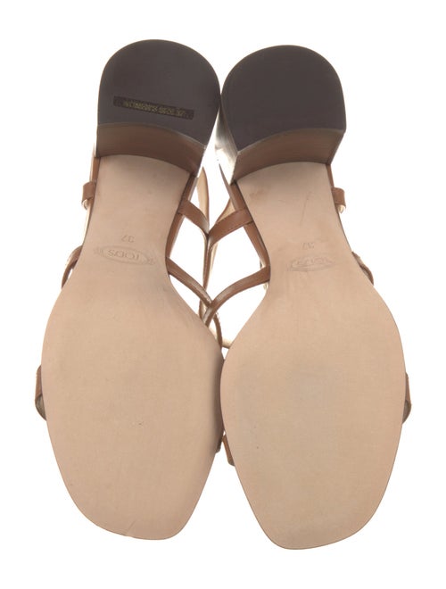 Tod's Leather T-Strap Sandals