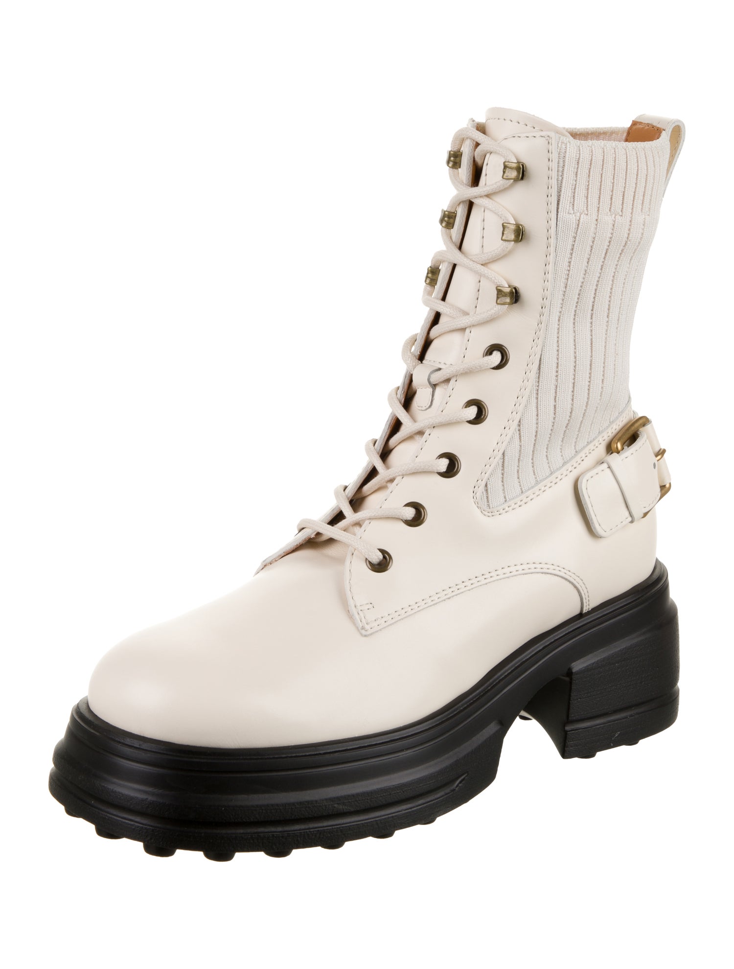 Tod's Leather Combat Boots