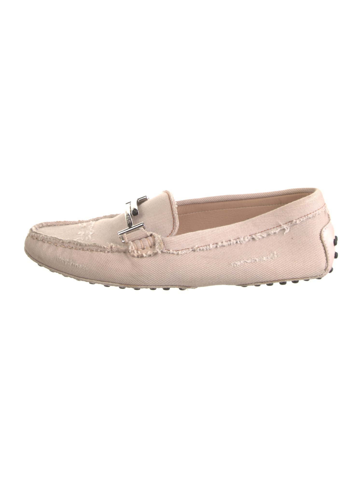 Tod's Denim Distressed Accents Loafers