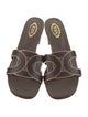 Tod's Leather Colorblock Pattern Slides