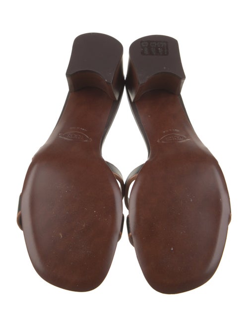 Tod's Leather Colorblock Pattern Slides