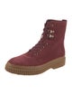 Tod's Suede Colorblock Pattern Combat Boots