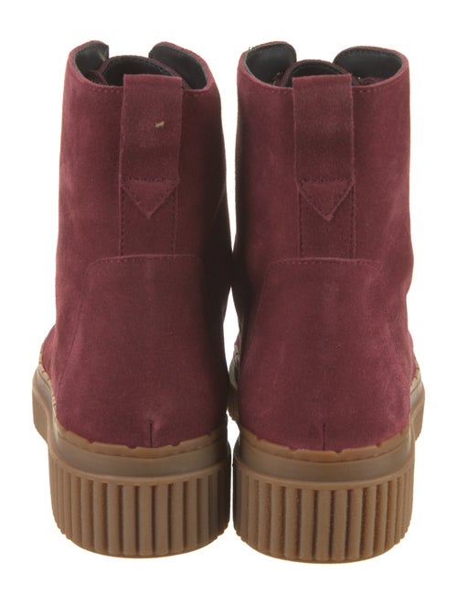 Tod's Suede Colorblock Pattern Combat Boots