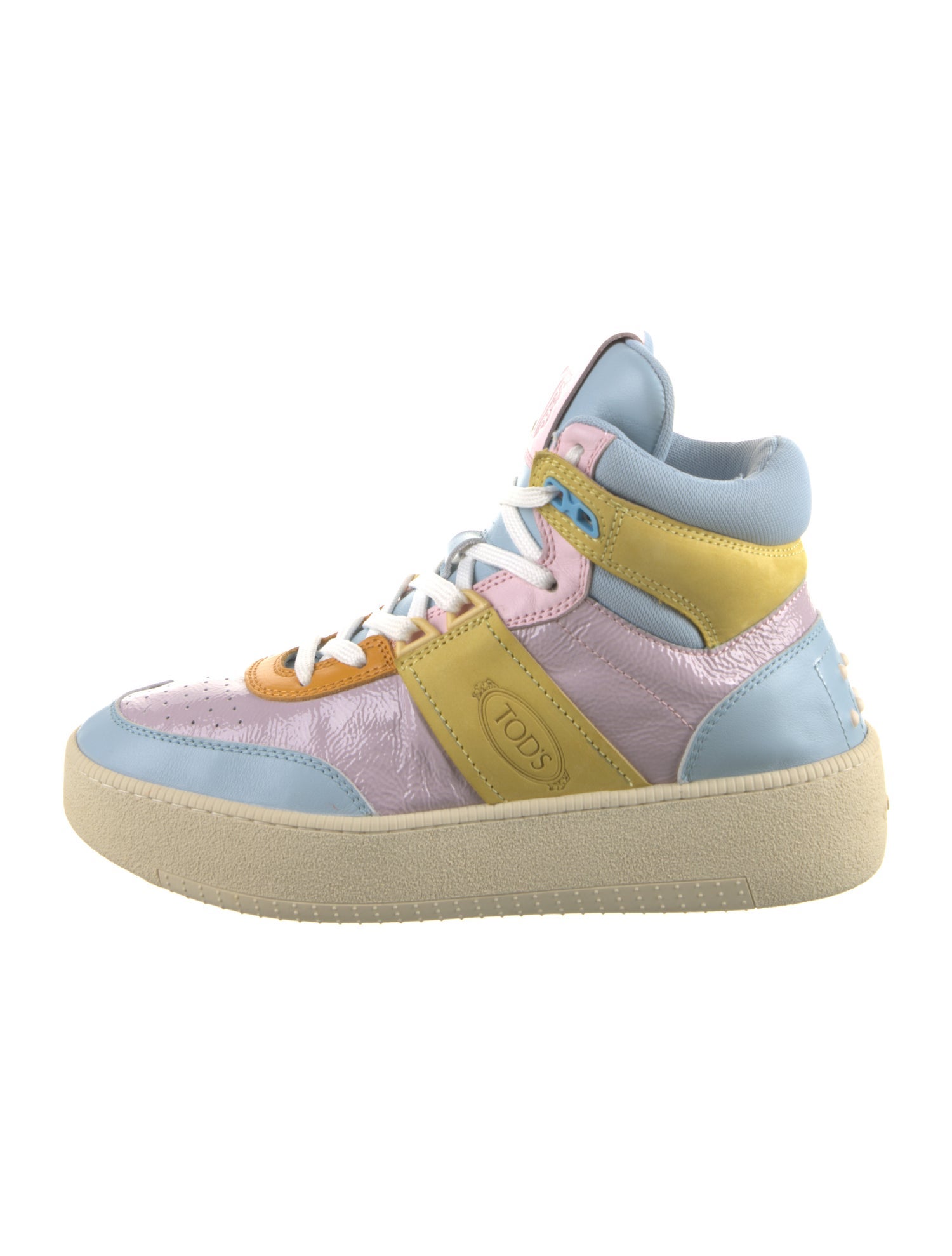 Tod's Leather Colorblock Pattern Sneakers