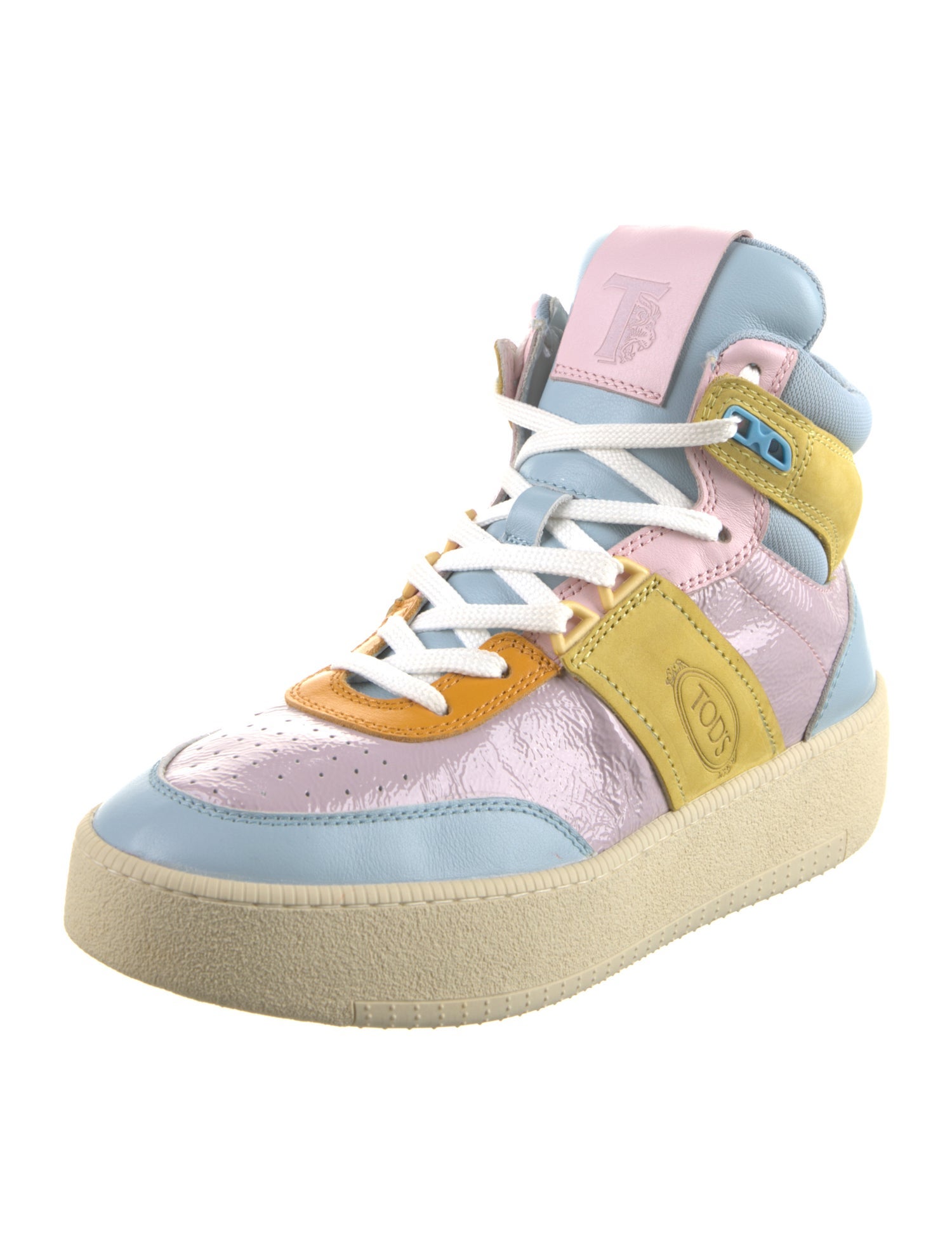 Tod's Leather Colorblock Pattern Sneakers